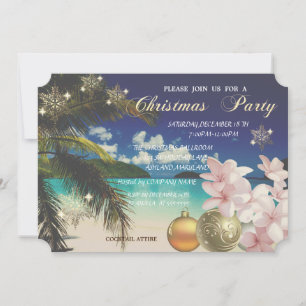 Convite BeachPalm, Plumeria, Bolas de Natal Festa Corporat