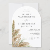 Beachy Boho Pampas Grass Casamento V2 Arch