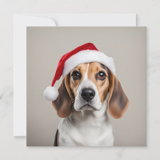 Convite Beagle Christmas (Frente)