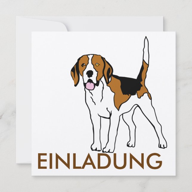 Convite Beagle EINLADUNG (Frente)
