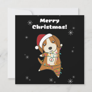 Convite Beagle Felry Natal Animais de inverno Cão