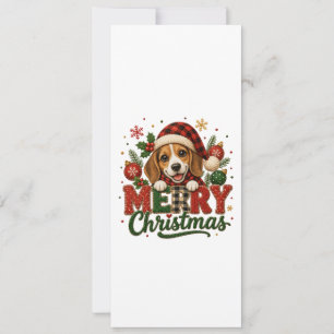 Convite Beagle Fofo Feliz Natal