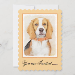 Convite Beagle Hound Dog Painting Original Animal Art