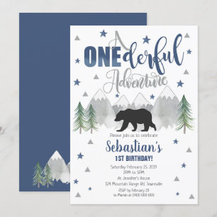 Convite Bear Adventure Invitation 1rua