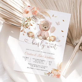 Convite Bear Baby Shower Invitation