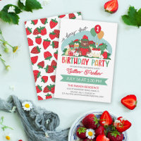 Bear Cub Red Strawberry Berry primeiro aniversario