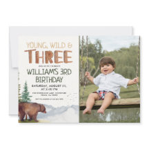 Bear Young Wild e Três Meninos aniversário de 3 an