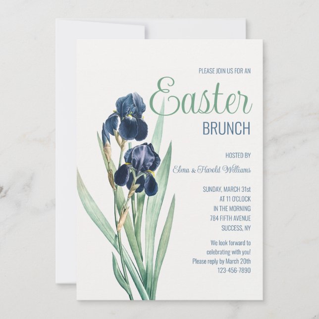 Convite Bearded Iris  (Frente)