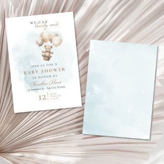 Convite Bearly Wait Neutral Baby Shower