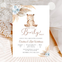 Convite Bearly Wait Teddy Baby Shower Invitation