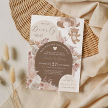 Bearly Wait Teddy Bear Neutral Boho Baby Shower