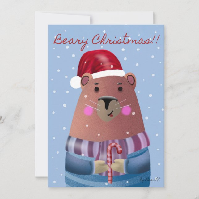 Convite Beary Christmas (Frente)