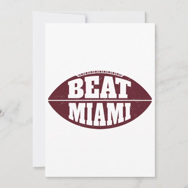 Convite Beat Miami Vintage Aggie Futebol Gameday Sábado (Frente)