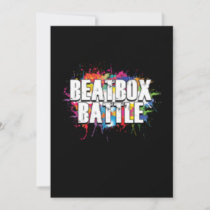 Convite Beatbox Batalha Grafite Beatboxer DJ Rap Hiphop Gi
