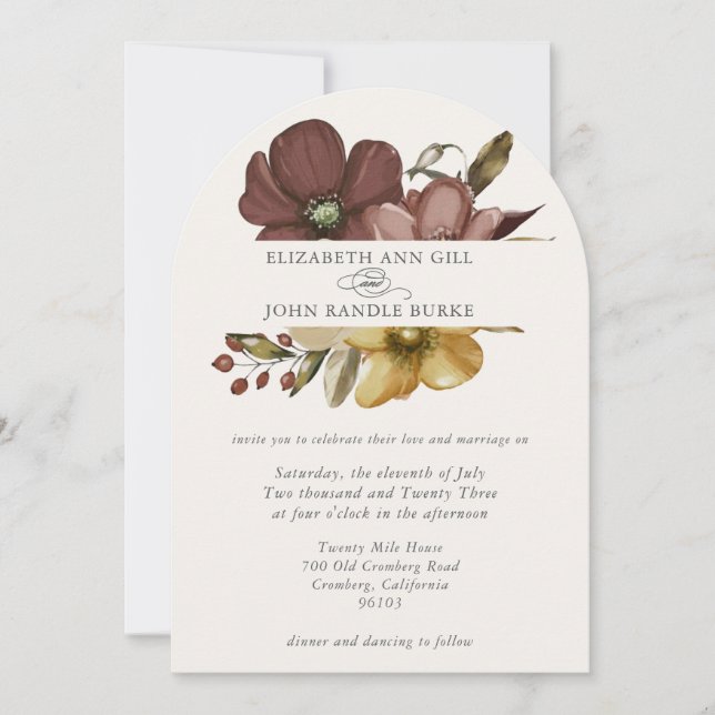 Convite Beautiful boho neutral arch invitation (Frente)