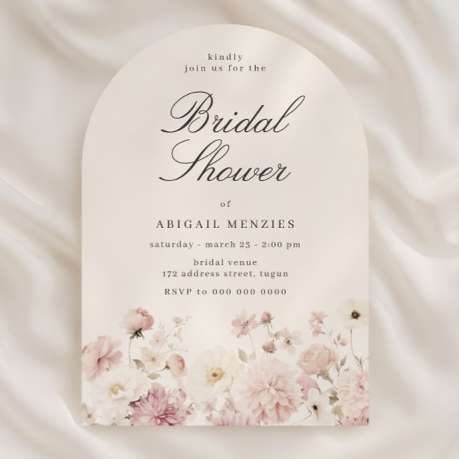 Convite Beautiful Elegant Floral Bridal Shower (Criador carregado)
