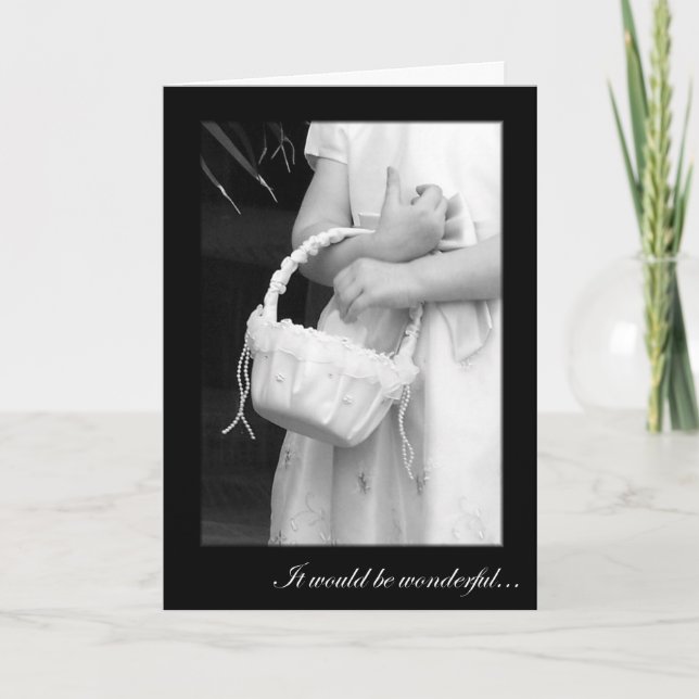 Convite Beautiful Flower Girl Request Card (Frente)