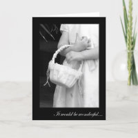 Beautiful Flower Girl Request Card