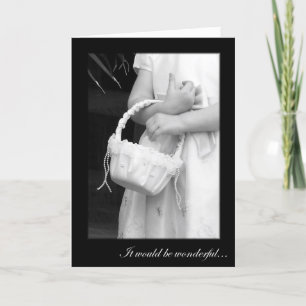 Convite Beautiful Flower Girl Request Card