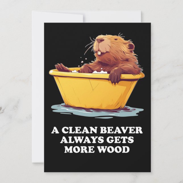 Convite Beaver Lover Bath (Frente)