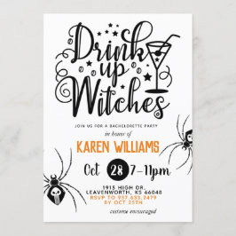 Convite Beba as bruxas na Festa de solteira do Dia das Bru