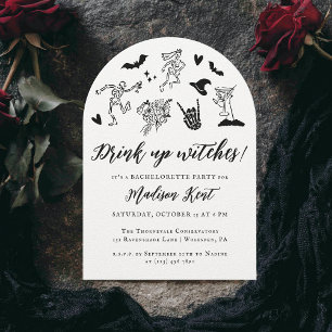Convite Beba Bruxas! Bolleta Whimsical Spooky