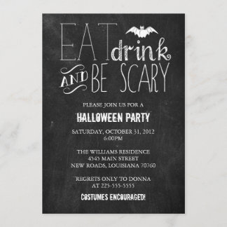 Convite Beba e fique assustada| Quadro