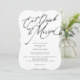 Convite Beba e se case com o casamento do Modern Script