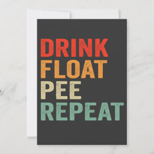 Convite Beba Flutuante Urinar Repetir Engraçado Canoagem R