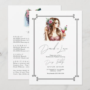 Convite Bebado no Love Bachelorette Weekend Itinerário