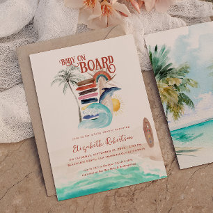 Convite Bebê a Bordo Churrasco de Bebê Boho Surf