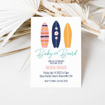 Bebê a Bordo Pink Surfboard Baby Shower