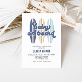 Convite Bebê a Bordo Prancha de Surf Praia Baby Shower