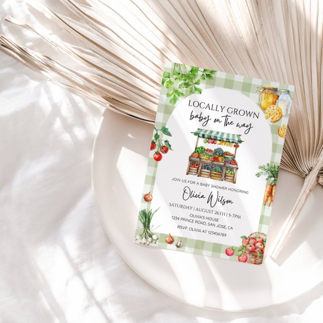 Convite Bebê a Caminho – Tema Rústico de Fazenda Local (Criador carregado)