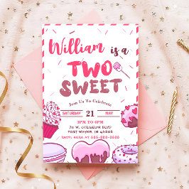 Convite Bebê Aniversário Doce Dois Festa Doce