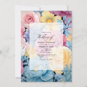 Convite Bebê Azul, Amarelo Creme de Manteiga, Casamento Ro