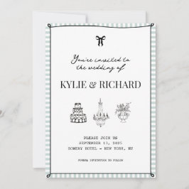 Convite Bebê Azul Borda Estripada Salvar a Data