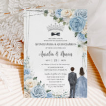 Bebê Azul Branca Gêmeos Brancos Garota Quinceañera