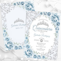 Bebê Azul Silver Quinceanera