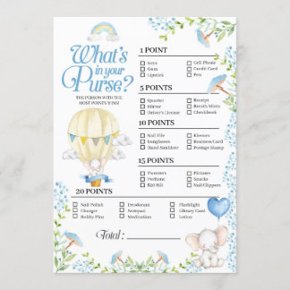 Convite Bebê Balão de Ar Quente O que há no seu jogo de bo