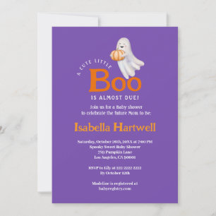 Convite Bebê bonito no caminho - Chá de fraldas de Hallowe