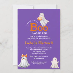 Convite Bebê bonito no caminho - Chá de fraldas de Hallowe