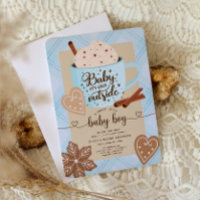 Bebê Chá de fraldas de inverno de chocolate quente
