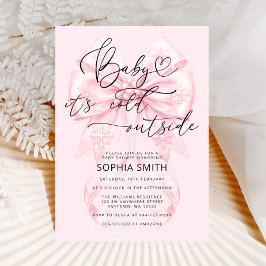 Convite Bebê Chá de fraldas é frio lá fora