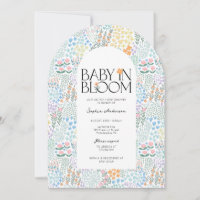 Bebê Colorido Floral Moderno Em Chá de fraldas De