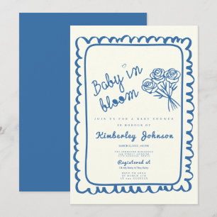 Convite Bebê Coquette Em Chá de fraldas Desenhado De Sangu