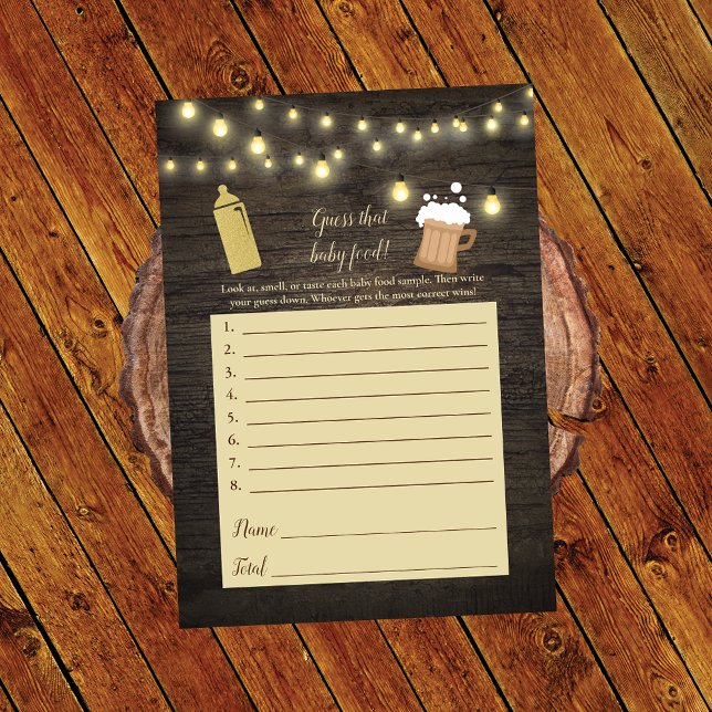 Convite Bebê Criando Dourado Adivinha O Jogo Do Chá Da Com (Criador carregado)