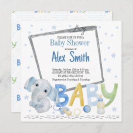 Convite Bebê da Watercolor