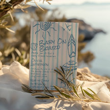 Bebê Desenhado À Mão No Chá de fraldas Surf De Ver