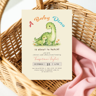Convite Bebê Dino Pronto para Chocar Chá de Bebê de Dinoss